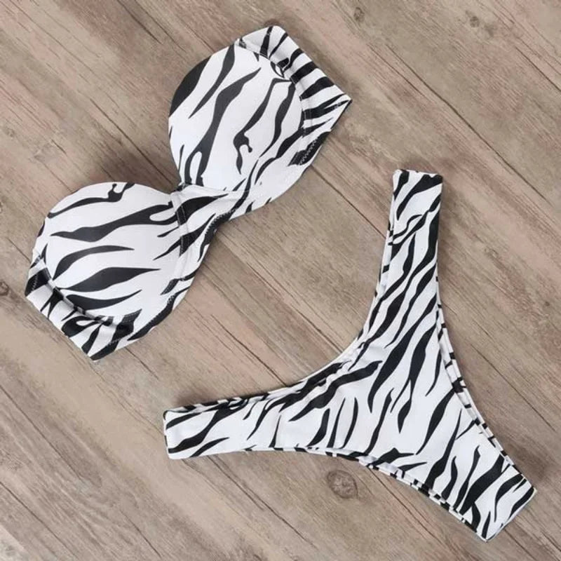 Push up Bikini - Leopard Swimsuit 2 Piece