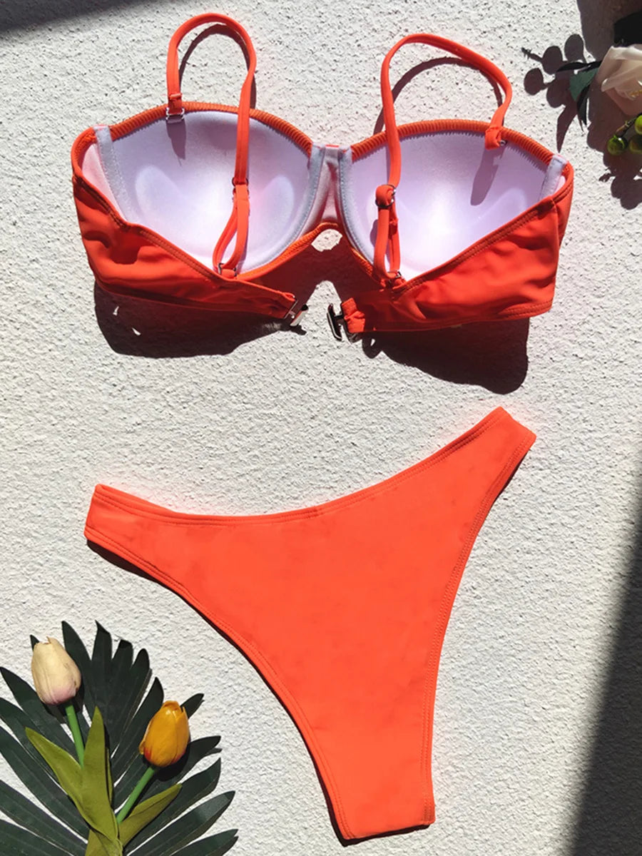 Push-Up Ribbed Bikini Set