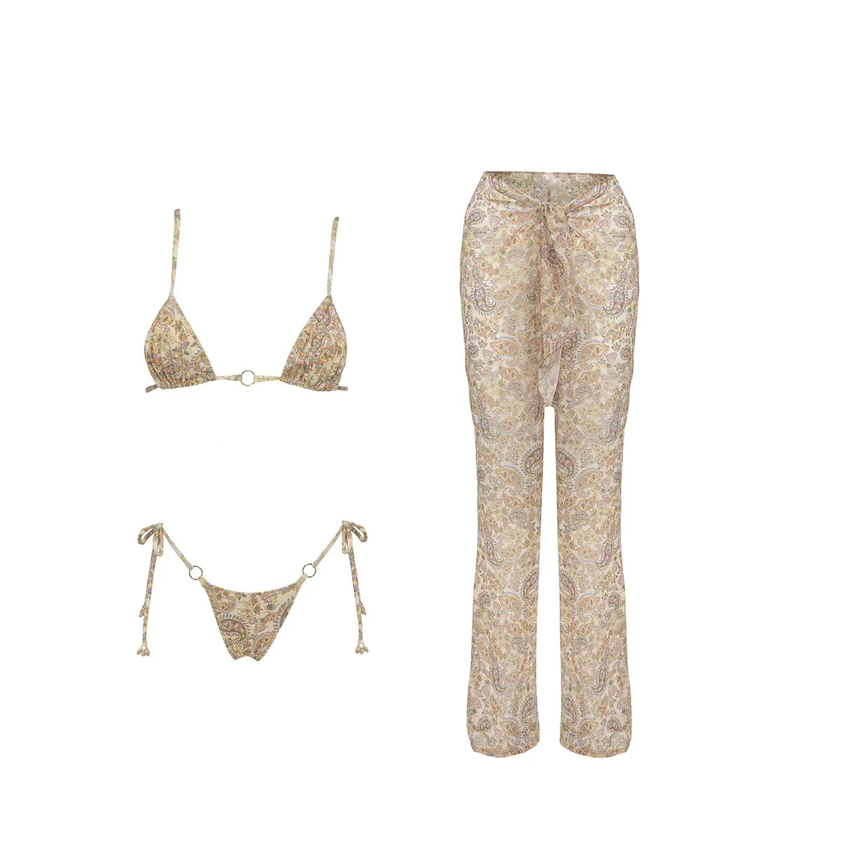 3 Pieces Bikini Pants Micro Bikini Set