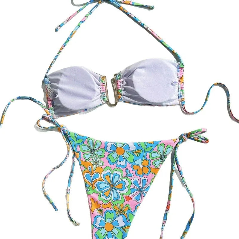 Floral U-Braced Bikini Set