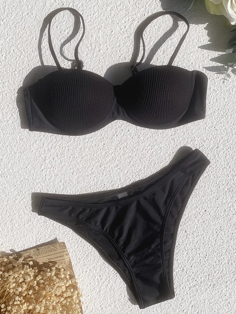 Push-Up Ribbed Bikini Set