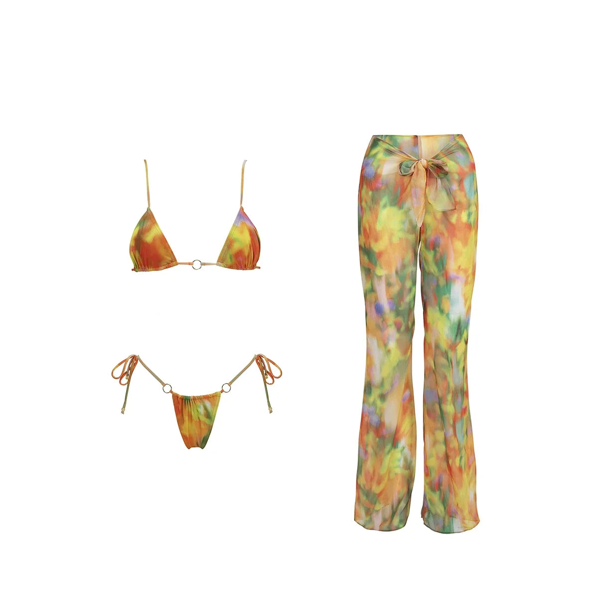 3 Pieces Bikini Pants Micro Bikini Set