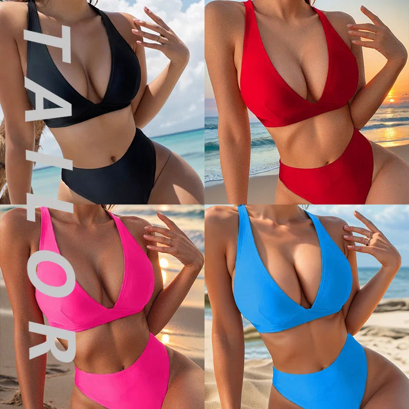 Racerback Halter Bikini Set