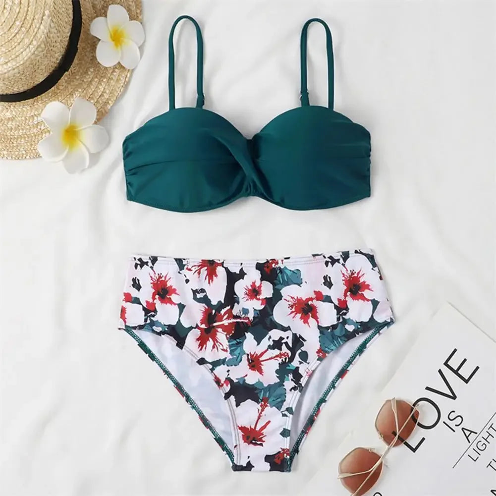 Underwire padded Bra-like Swimsuit set