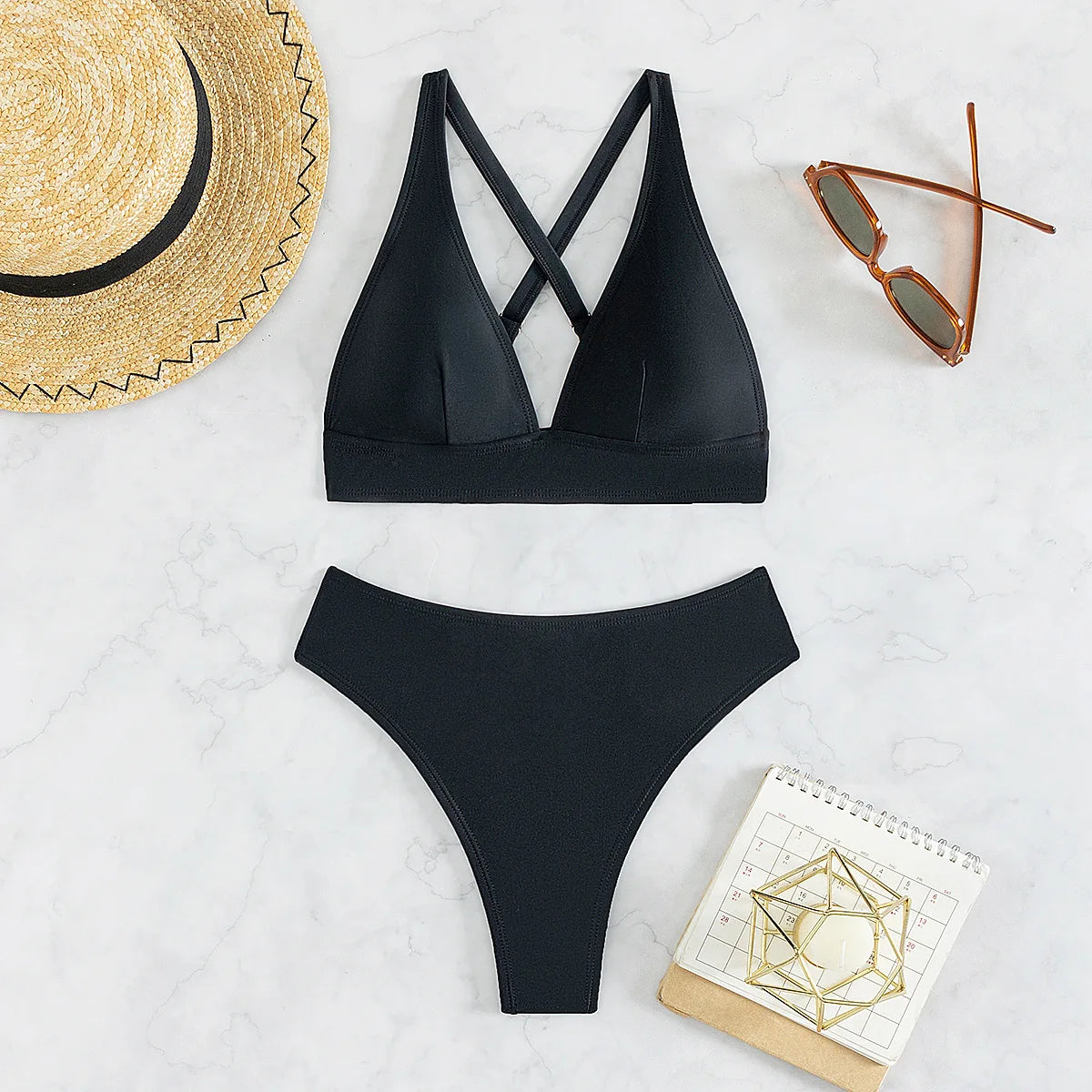 Racerback Halter Bikini Set