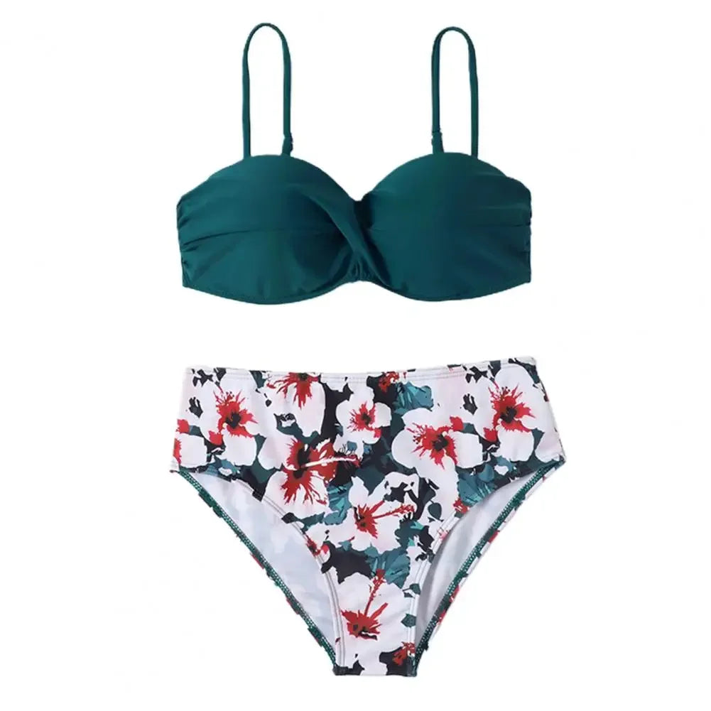 Underwire padded Bra-like Swimsuit set