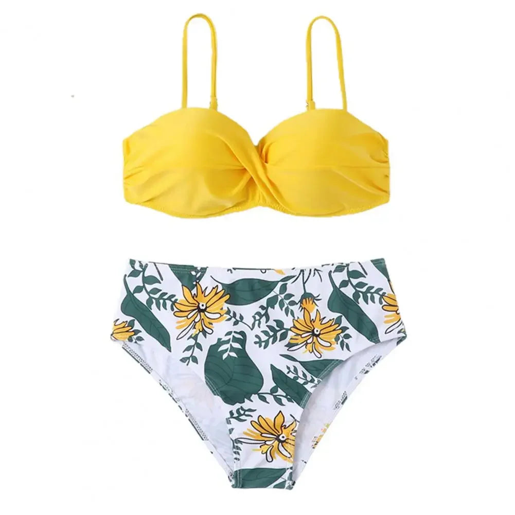 Underwire padded Bra-like Swimsuit set